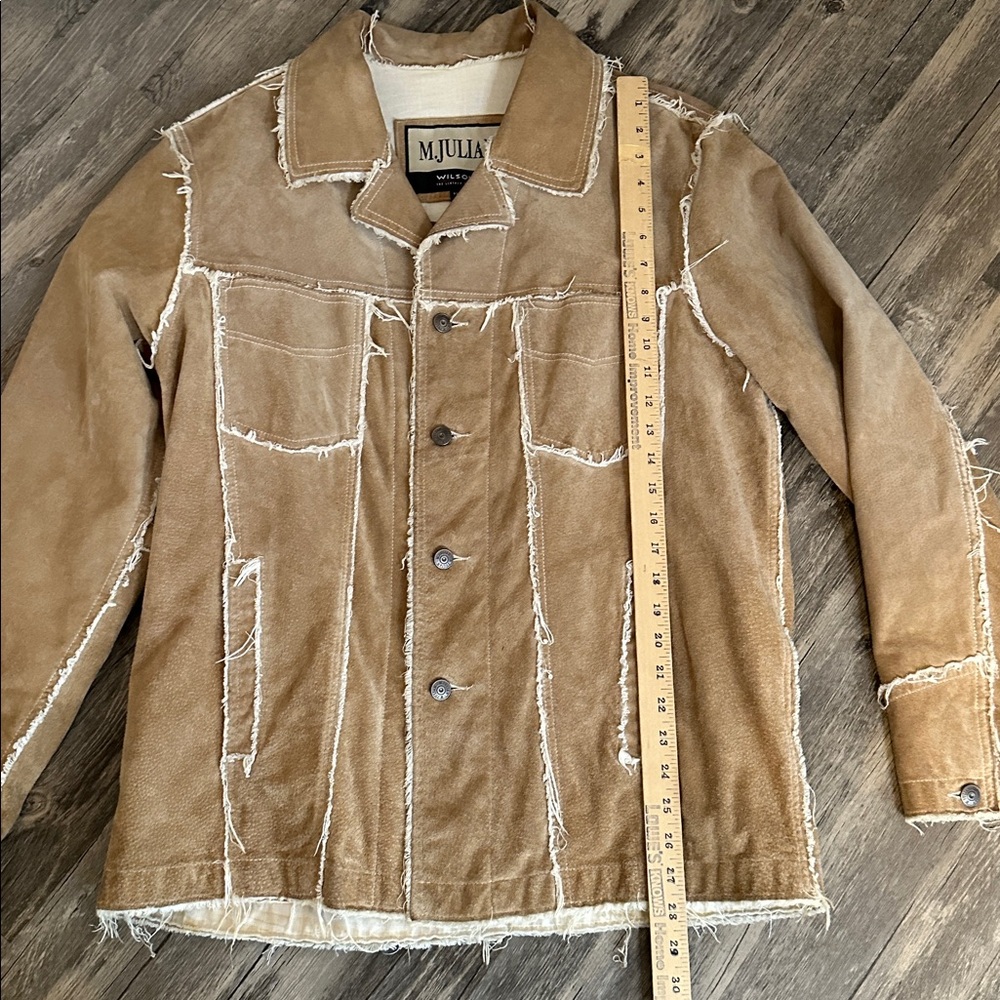 Wilson Distressed Tan Men's Jacket suede size medium - Picture 7 of 16